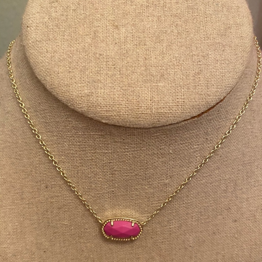 Kendra Scott Pink Elisa Necklace with bag